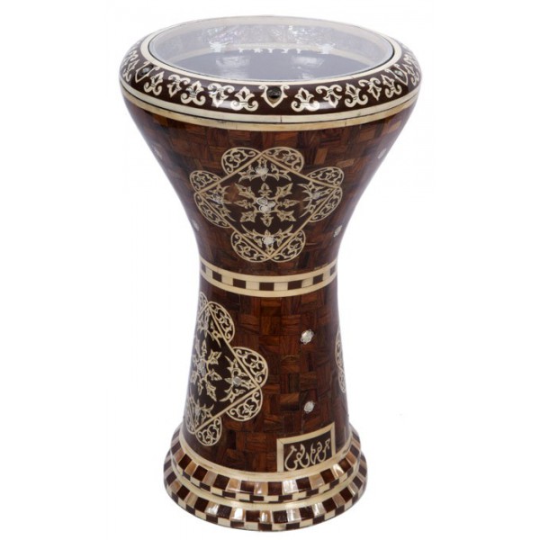 pearly darbuka "arabian" with 6 tension screws, made in Egypt