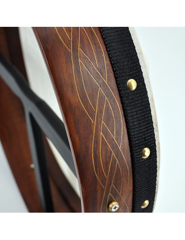Bodhran T-bar 18" (45cm) en Palissandre + batte + housse - Modèle standard