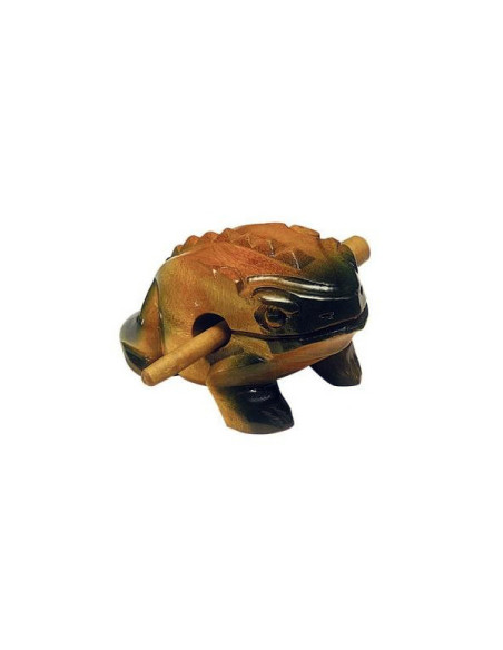 Grenouille Guiro Woodblock - 14 cm - bois naturel
