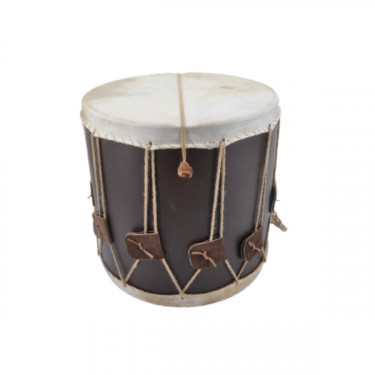 Renaissance drum 14"x 35cm - Tension by leather string - Traditionnal mounting