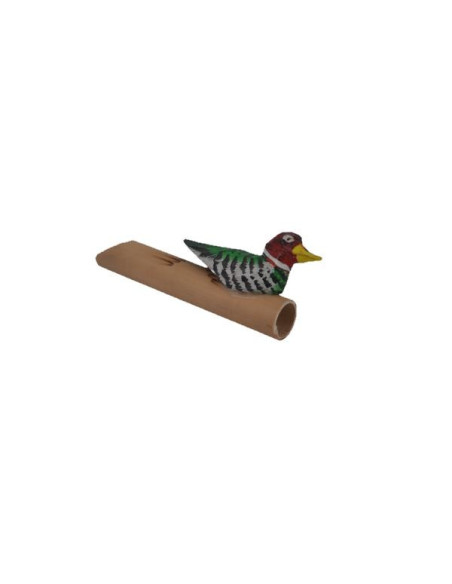 Appeau "Canard" Bambou avec canard peint