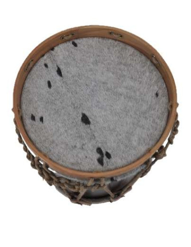 Tambour Renaissance (Bombo 14" x 48 cm) - peau de chèvre avec poils