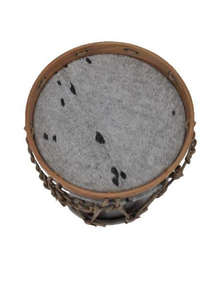 Tambour Renaissance (Bombo 14" x 48 cm) - peau de chèvre avec poils