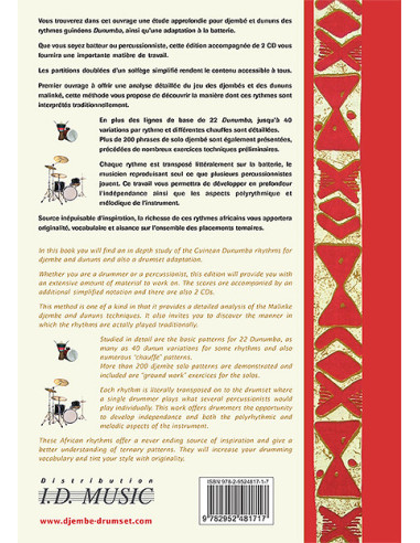 Méthode de djembé & dunun appliqués à la batterie - Maarten Schepers - Livre