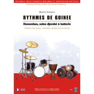 Méthode de djembé & dunun appliqués à la batterie - Maarten Schepers - Livre + 2 cd
