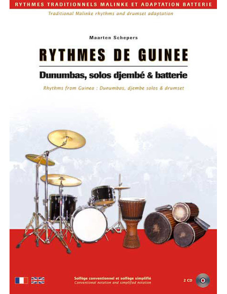 Méthode de djembé & dunun appliqués à la batterie - Maarten Schepers - Livre