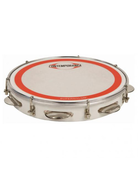 Pandeiro formica blanc 10'  simple tirant Contemporanea