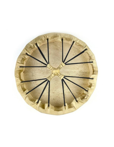 Tambour chamane amérindien peau de BISON  diamètre 16" (40cm)