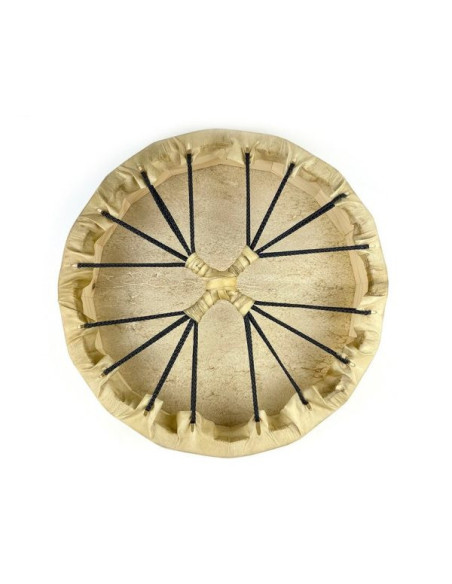 Tambour chamane amérindien peau de BISON  diamètre 16" (40cm)