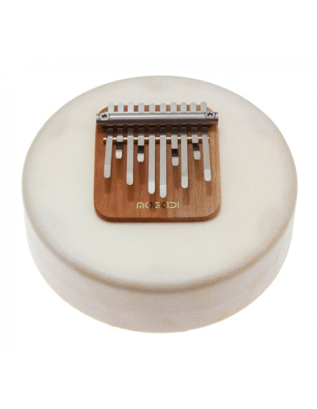 Moon kalimba sur peau naturelle réglable - 10 lames - Penta Am - housse incluse - Magadi
