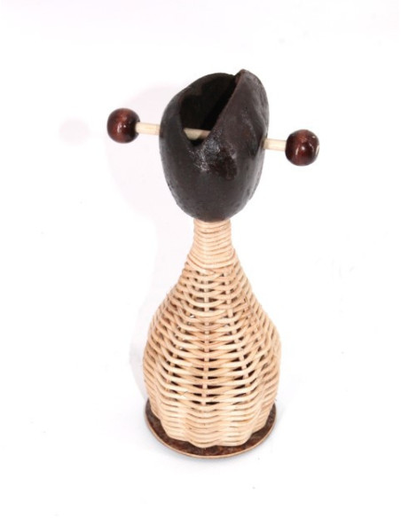 Caxixi cylindrique fond calebasse - petit - Roots Percussions
