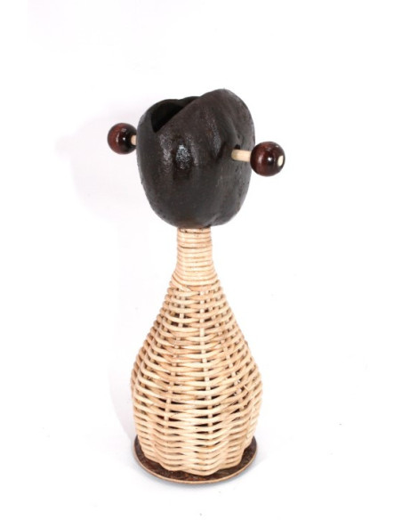 Caxixi cylindrique fond calebasse - petit - Roots Percussions