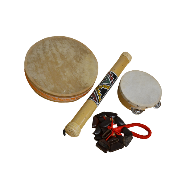 eBoutik Djoliba - Pack 4 instruments pour enfants pour éveil musical