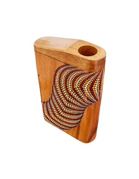 Didgeridoo de voyage avec motif peint - Modèle mini - Mi