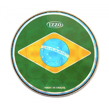 Brazil flag drum head - Izzo 10in