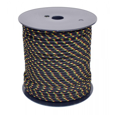 Rope for Djembe - 5mm Racing - 100m - Red Yellow Green