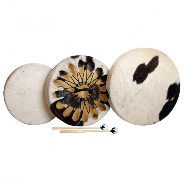 Shaman drum - Cowhide skin with hair - 14"