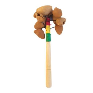 Rattle on Handle - Kenari Seeds - 20cm - Roots Percussions