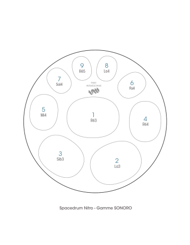 Spacedrum Nitro 9 notes - Sonoro - 432Hz