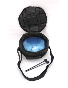 Tongue Drum acier - 9 notes + baguettes et housse - Bleu - Akebono 2