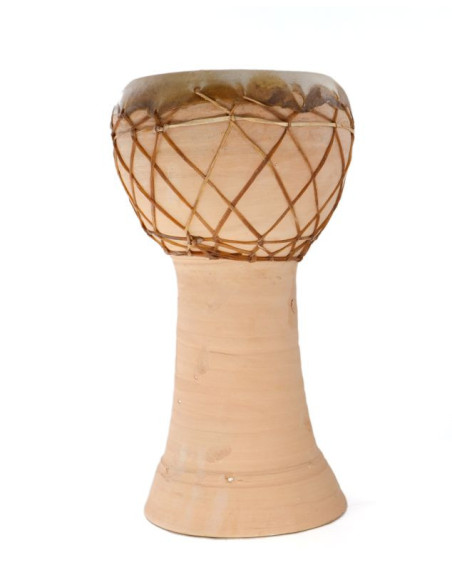 Derbouka terre cuite peau de chèvre - taille moyenne - Maroc