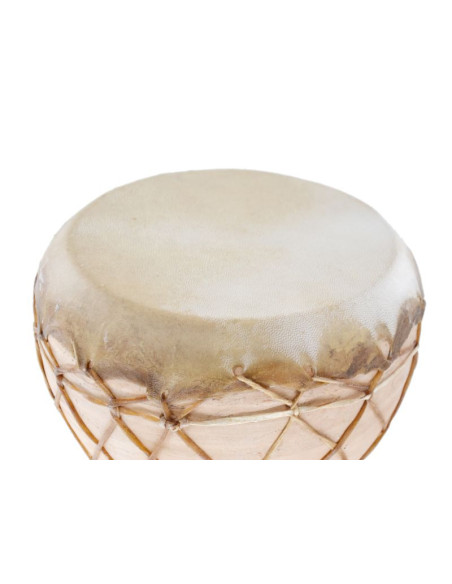 Derbouka terre cuite peau de chèvre - taille moyenne - Maroc