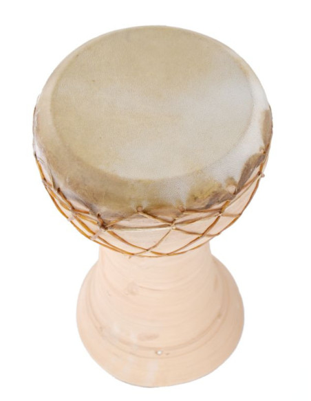 Derbouka terre cuite peau de chèvre - taille moyenne - Maroc