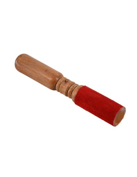 Batte de bol tibétain - modèle double avec cuir