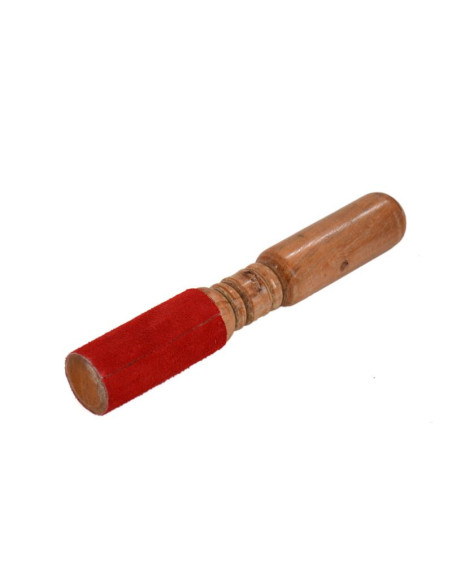 Batte de bol tibétain - modèle double avec cuir