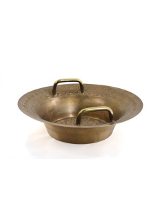 Bol taoïste cracheur d'eau avec 2 poignées - Ø 38 cm - aspect bronze - STELLAR 2