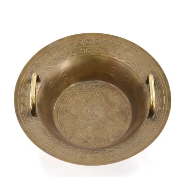 Taoist Water Spouting Bowl with 2 Handles - Ø 50 cm - Bronze Finish - STELLAR