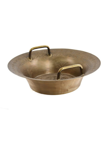 Bol taoïste cracheur d'eau avec 2 poignées - Ø 50 cm - aspec bronze - STELLAR