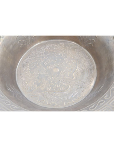 Bol taoïste cracheur d'eau avec 2 poignées - Ø 50 cm - aspec bronze - STELLAR
