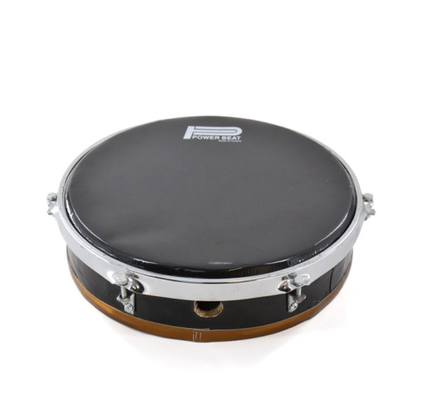 Bendir 13in plastic head - Black with golden border - Marocco standard tuning model