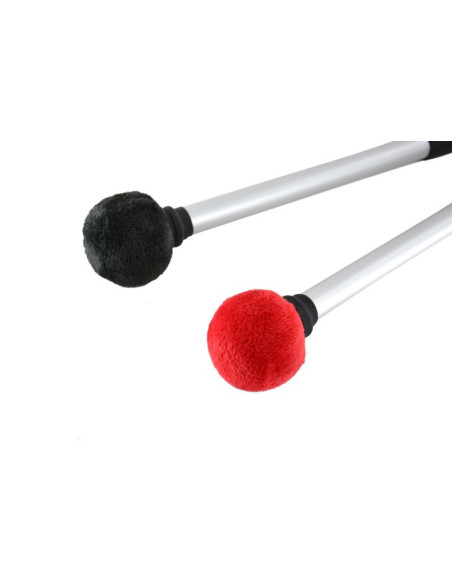 Batte de surdo - manche alu ALL AROUND D20 noire - 40 cm - Tête médium dure - FLIPO