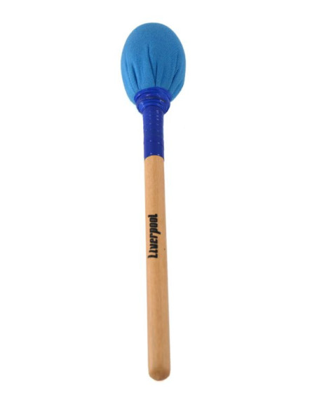 Batte de zabumba ou surdo enfant - manche bois - feutrine ovale - 30 cm