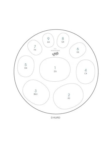 Spacedrum INOX - 9 notes - RÉ KURD