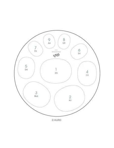 Spacedrum INOX - 9 notes - RÉ KURD