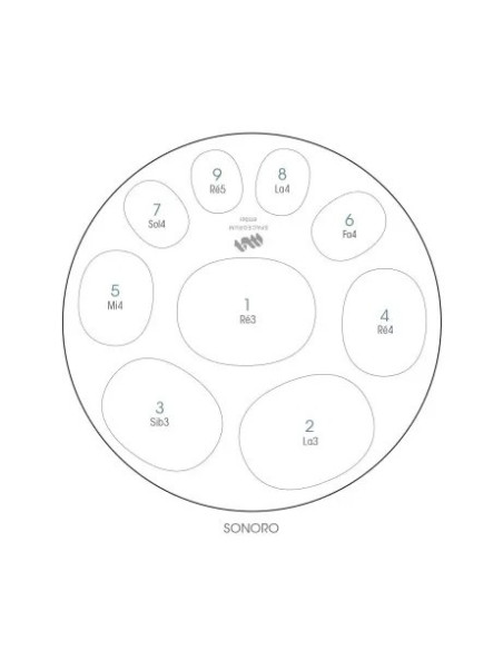 Spacedrum INOX - 9 notes - SONORO - RÉ mineur