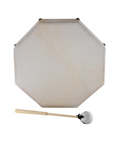 Tambour chamane octogonal +  batte - 16" 2