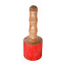 Batte de bol tibétain - modèle large avec cuir - Ø tête : 7 cm - H.22 cm