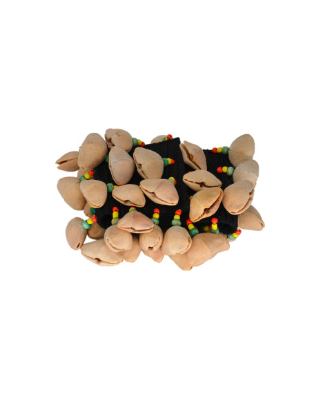 Crécelle kenari - Modèle large 4 rangs - élastique + velcro - Roots