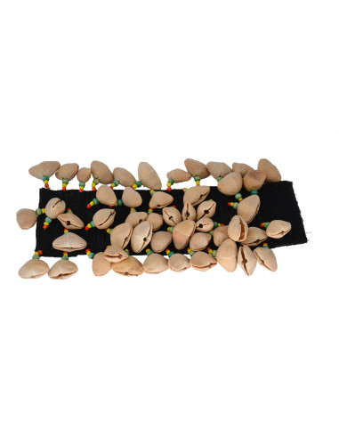 Crécelle kenari - Modèle large 4 rangs - élastique + velcro - Roots