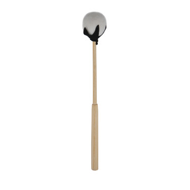Batte de tambour chamane - Modèle fin en bambou avec feutrine - 30 cm