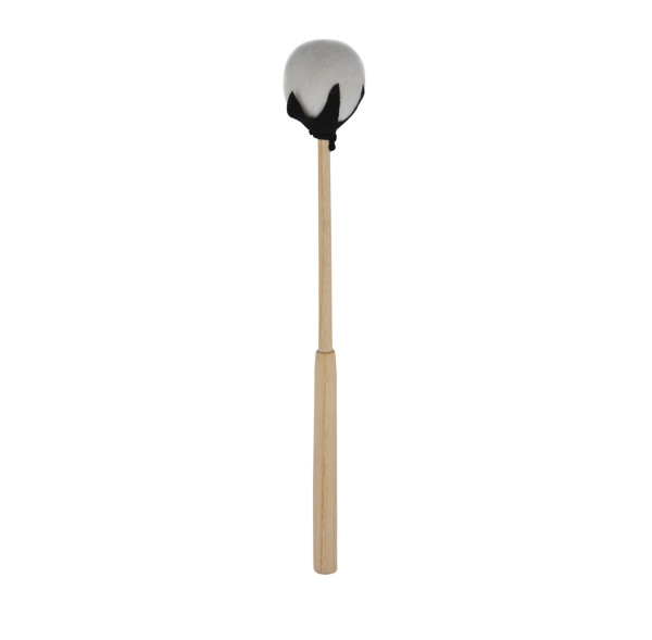 Batte de tambour chamane - Modèle fin en bambou avec feutrine - 30 cm