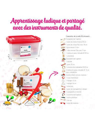 Malle / coffret 28 instruments