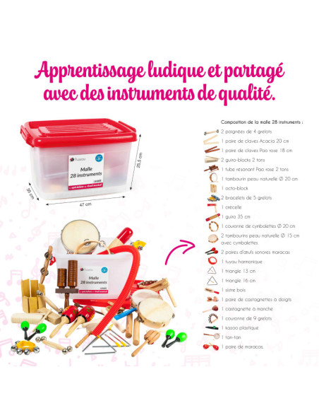 Malle / coffret 28 instruments