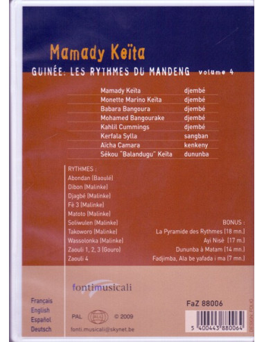 Les rythmes du Mandeng - Mamady Keïta - Vol 4