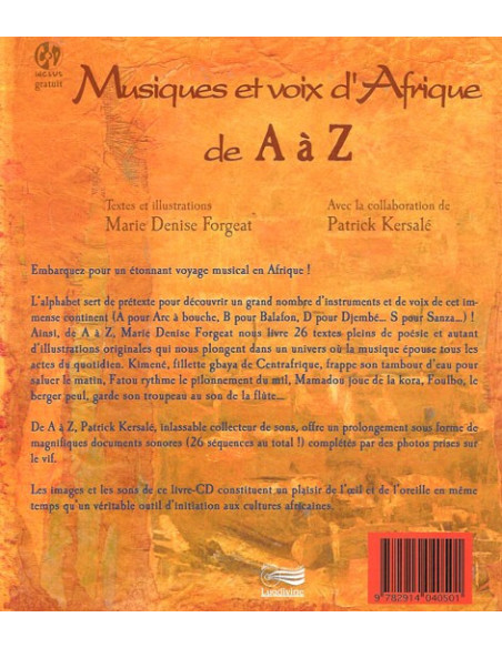 Musiques et voix d'Afrique - Livre + CD