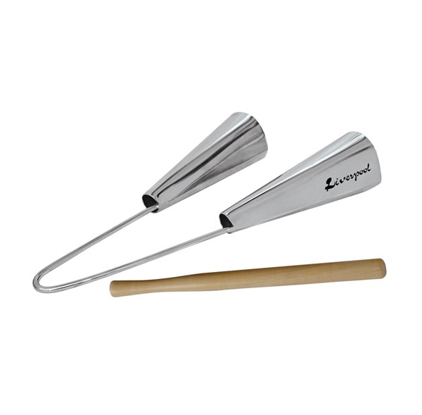 Agogo Quirino Double cloche métal chromé. Instrument batucada, samba